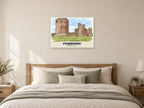 Pembroke Castle Poster at A1, as a poster, above a bed