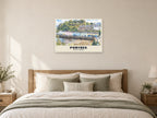 Portree harbour Poster at A1, as a poster, above a bed