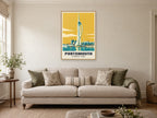 Spinnaker Tower, Portsmouth Poster at A1, in an oak frame, in a sitting room