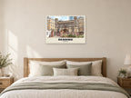 Reading Abbey Gateway Poster at A1, as a poster, above a bed