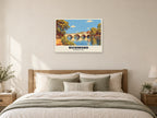 Richmond Bridge Poster at A1, as a poster, above a bed