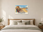 South Bay, Scarborough Poster at A1, as a poster, above a bed