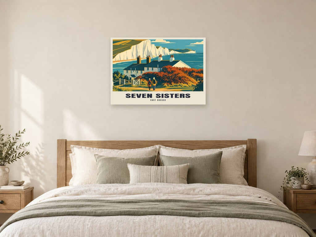 Seven Sisters Poster at A1, as a poster, above a bed
