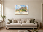 Sheffield Town Hall Poster at A1, in an oak frame, in a sitting room