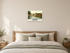 Sonning Bridge, 1890s Heritage Print at A2, as a poster, above a bed