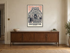The Bargate, Southampton Poster at A1, in a black frame, above a sideboard