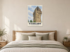 The Wallace Monument, Stirling Poster at A1, as a poster, above a bed