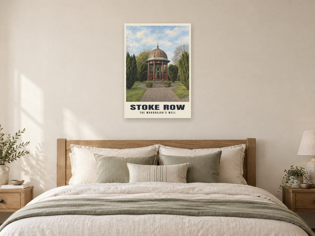 The Maharajah's Well, Stoke Row Poster at A1, as a poster, above a bed