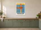 Roker Pier and lighthouse, Sunderland Poster at A1, in a white frame, in a kitchen
