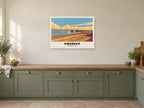 Mumbles Pier, Swansea Poster at A1, in a white frame, in a kitchen