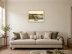 The Harbour, Tenby Poster at A2, in an oak frame, in a sitting room
