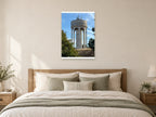 Tilehurst Water Tower — photographic print by Darren Seward at A1, as a poster, above a bed