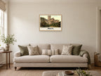 Wells Cathedral, 1890s Heritage Print at A2, in an oak frame, in a sitting room