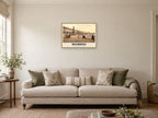 The Jubilee Clock, Weymouth Poster at A2, in an oak frame, in a sitting room