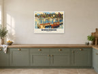 Bowness Bay, Windermere Poster at A1, in a white frame, in a kitchen