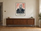 All Saints Church, Wokingham Poster at A1, in a black frame, above a sideboard