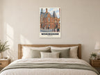 Wokingham Town Hall Poster at A1, as a poster, above a bed