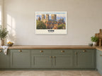 York Minster Poster at A1, in a white frame, in a kitchen